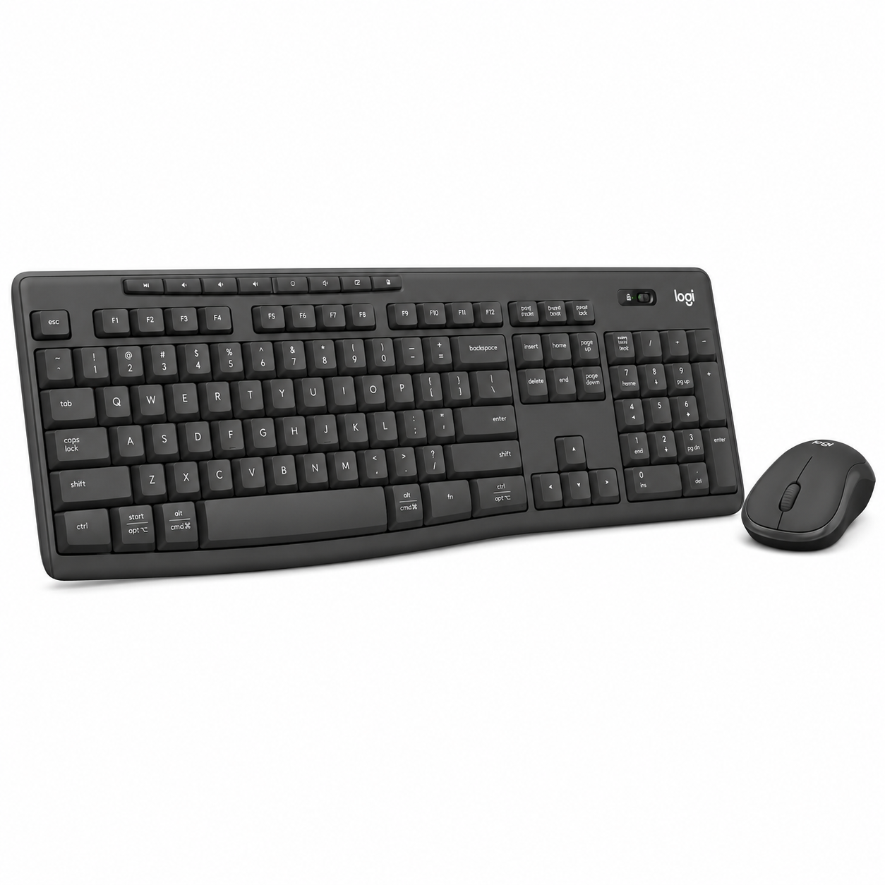 Logitech MK370 Business Wireless Keyboard and Mouse Combo, Full-Size Keyboard, Logi Bolt USB Receiver, Bluetooth, Graphite